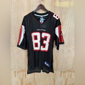 NFL Black Atlanta Falcons Jersey with Red and White Accents #83